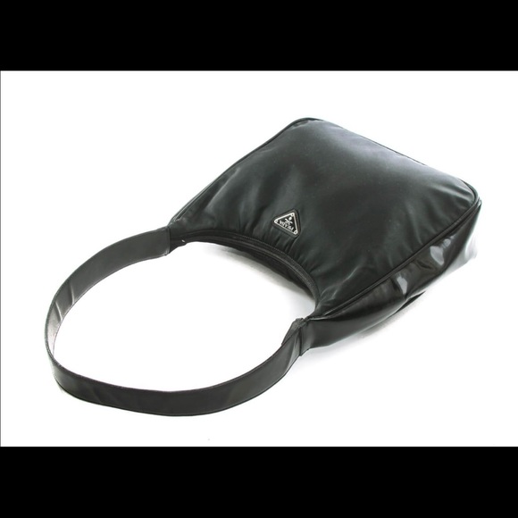 Vintage Prada Tessuto Shoulder Bag with Patent - Picture 3 of 7